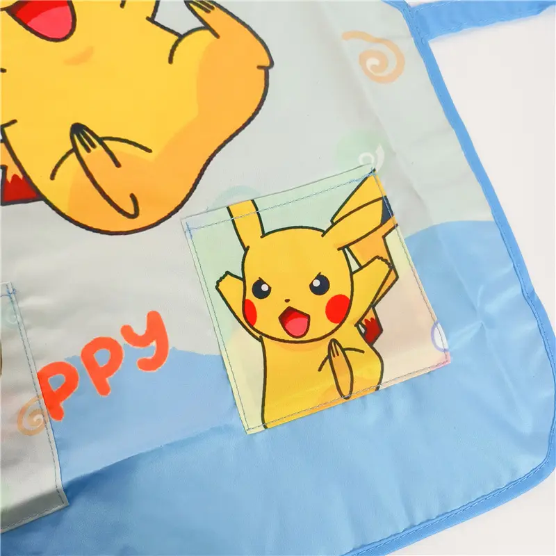 Pikachu children's waterproof apron eating bib