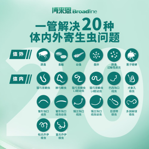 博来恩猫体内外同驱驱虫药滴剂猫博莱恩跳蚤蜱虫内外一体进口驱虫 - 图1