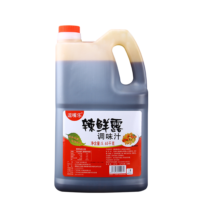 逗嘴乐辣鲜露调味汁5.65kg大桶凉拌菜凉皮酸辣麻辣川菜腌料商用 - 图0