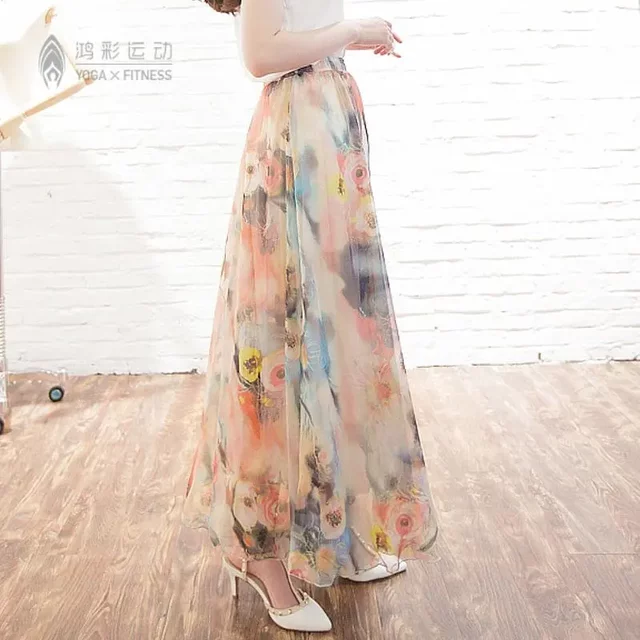 2025 new summer bohemian long skirt printed skirt