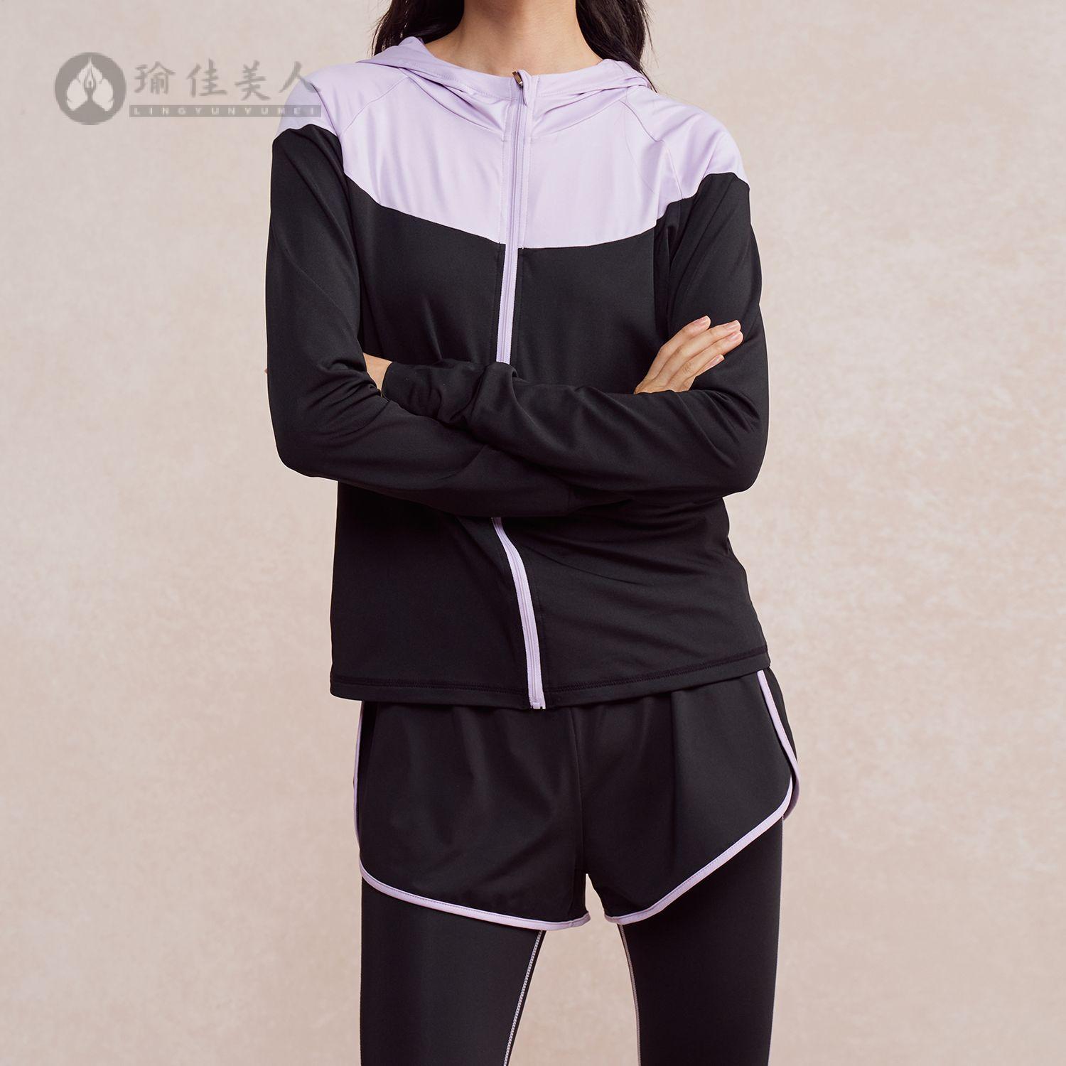 2025新款跑步衣服女套装长袖瑜伽服上衣专业健身房高弹训练服速干 - 图0