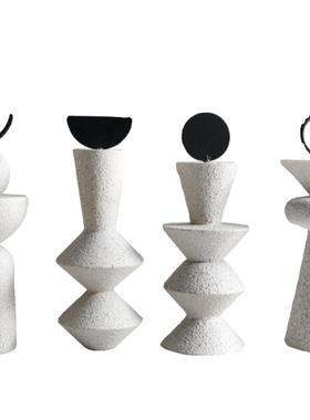 现代简单的创意砂岩饰品树脂可访问的豪华模型房台面软装饰家居客