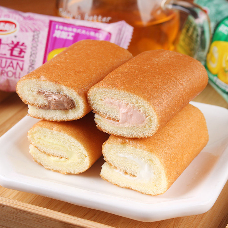 达利园240g/袋12枚多口味瑞士卷 恬品汇食品西式糕点