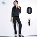 Светоотражающий спортивный комплект с молнией, штаны, демисезонный утягивающий пояс на талию для спортзала, для бега