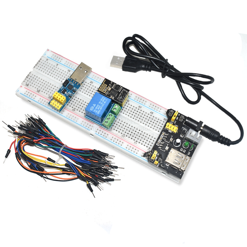 ESP8266智能开关学习套装 智能插座+ESP01S 面包板MB-102 烧录器 - 图2