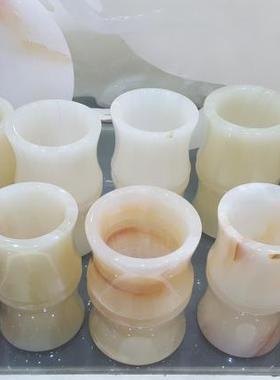 创意文房四宝笔筒石雕工艺品包邮