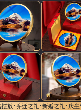 极速冈仁波d齐高清客厅家居摆件装饰品桌面酒柜电视柜玄关招财聚