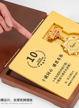 创意奖牌奖章入职光荣退休纪念牌匾公司员工周年颁奖奖杯