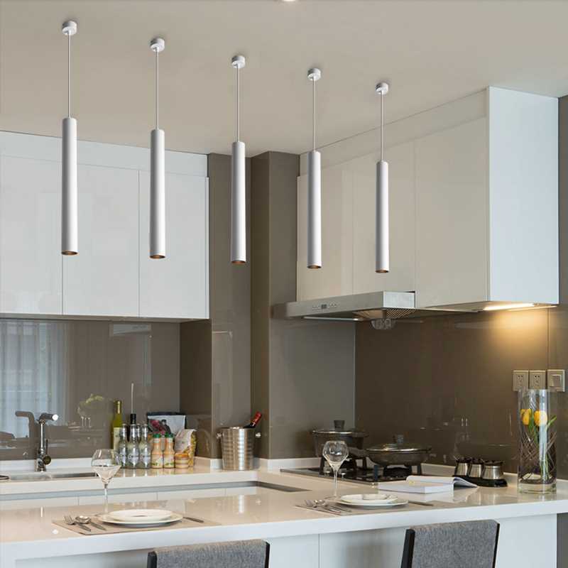 Dimmable Cylinder LED Pendant Lights Long Tube Lamps Kitchen - 图3