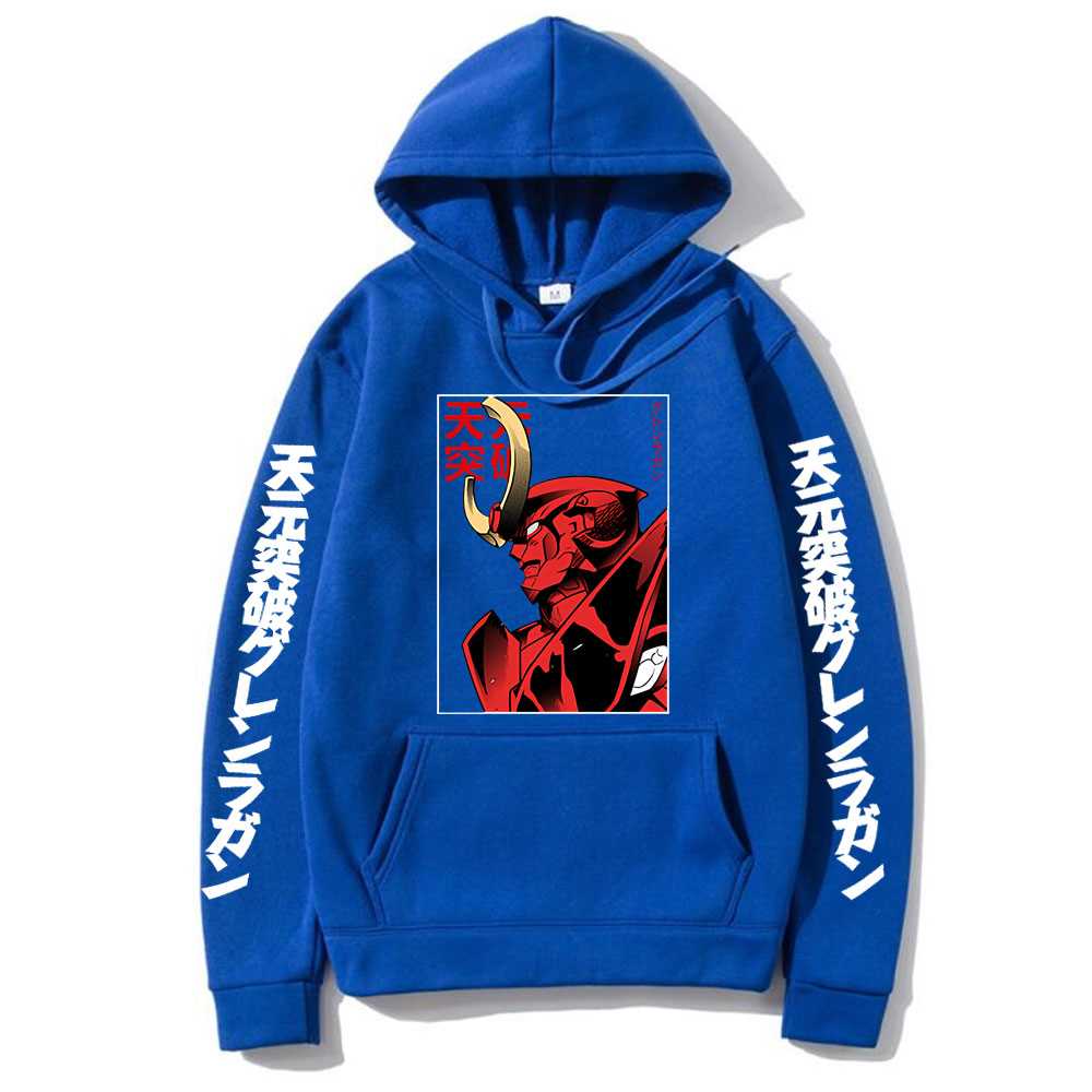 Anime Tengen Toppa Gurren Lagann Mecha Graphic Print Hoodie-图3