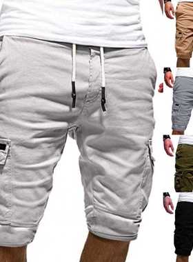 2021 Men's Shorts Cargo Shorts Cool Summer Solid Color Multi