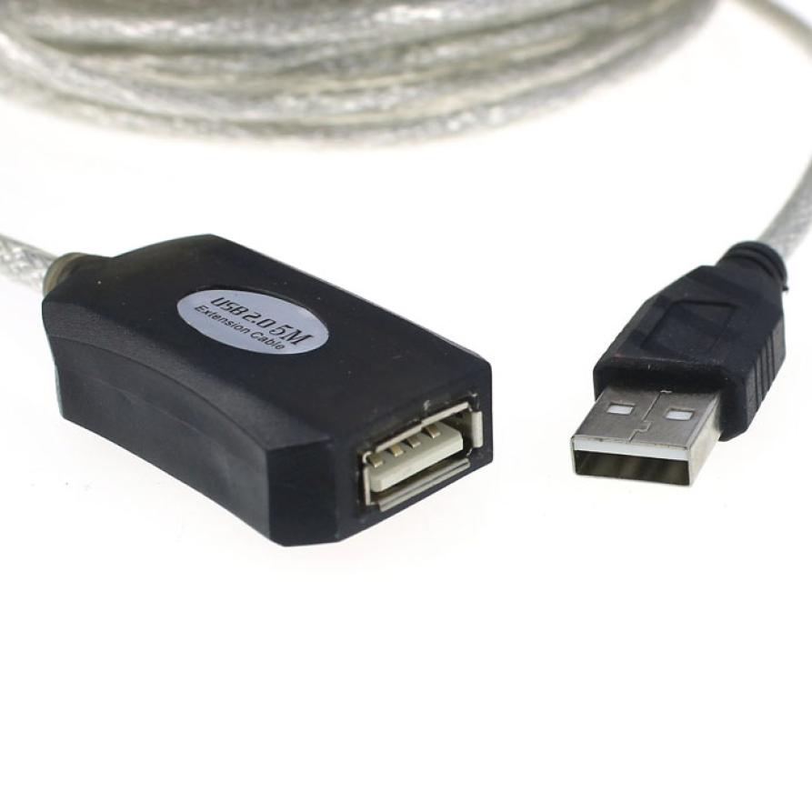 5M USB Active Repeater Cable Extension Lead For Computer Plu - 图0
