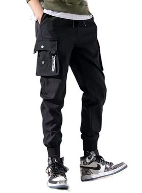 Spring Summer Men's Dratring Pants Tie Feet Overalls Haraj