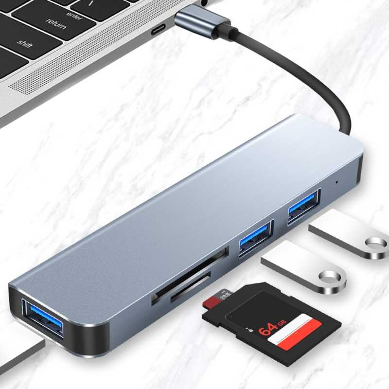 Upgrade New 5-in-1 Type C USB3.0 2.0 Solid ate Disk Hub Mu - 图3