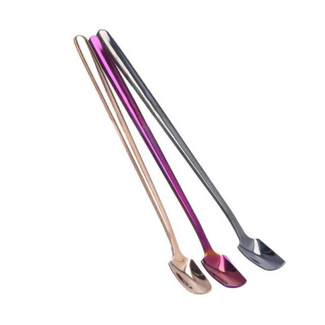 Dessert Spoons Dessert Spoon Shovel Stainless Steel Long Han - 图0