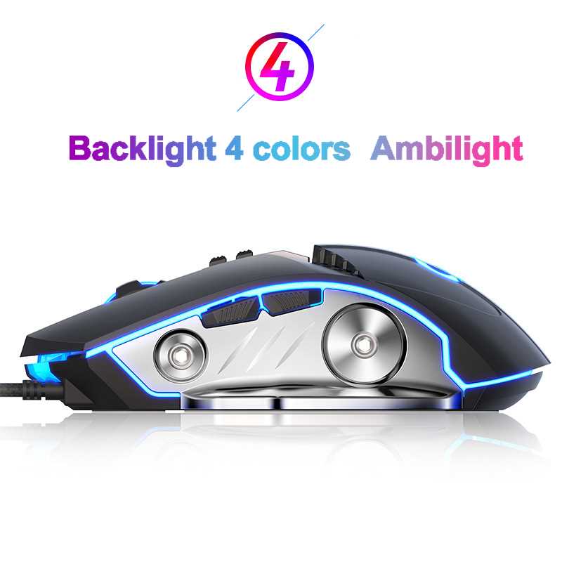 Pro Gaming Mouse 3200DPI Adjustable Silent Mouse Optical LED - 图1