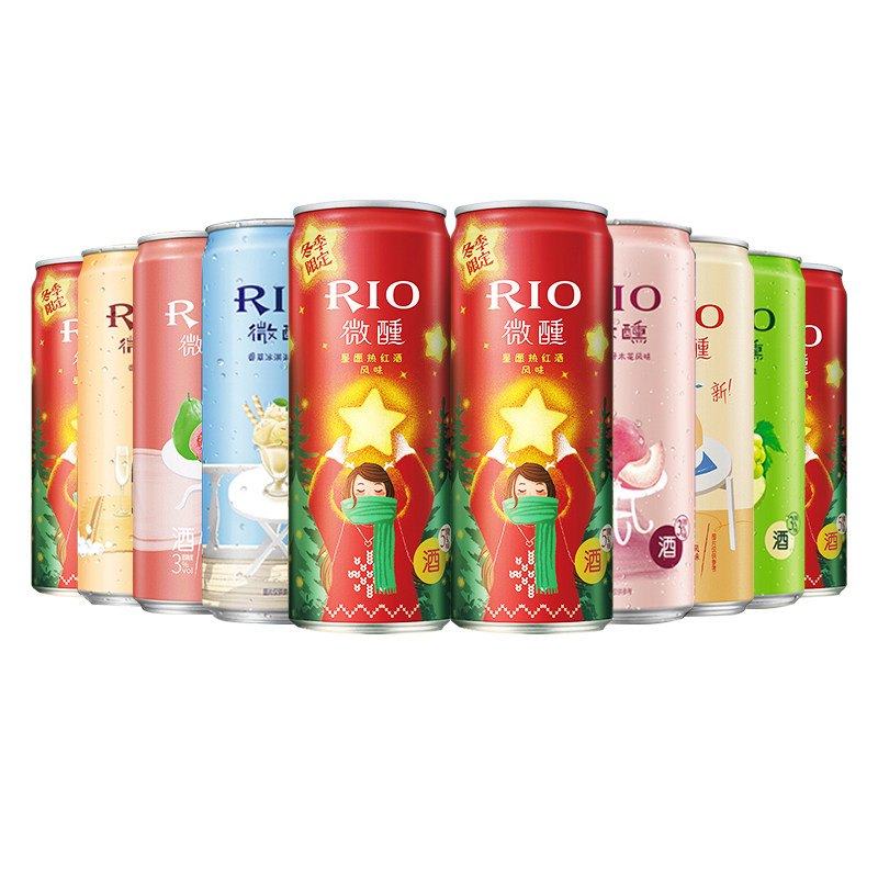 圣诞rio锐澳330ml*10 恒谦酒类预调鸡尾酒/Alcopop