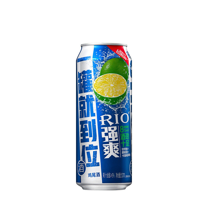 rio锐澳8度新品强爽500ml* 恒谦酒类预调鸡尾酒/Alcopop