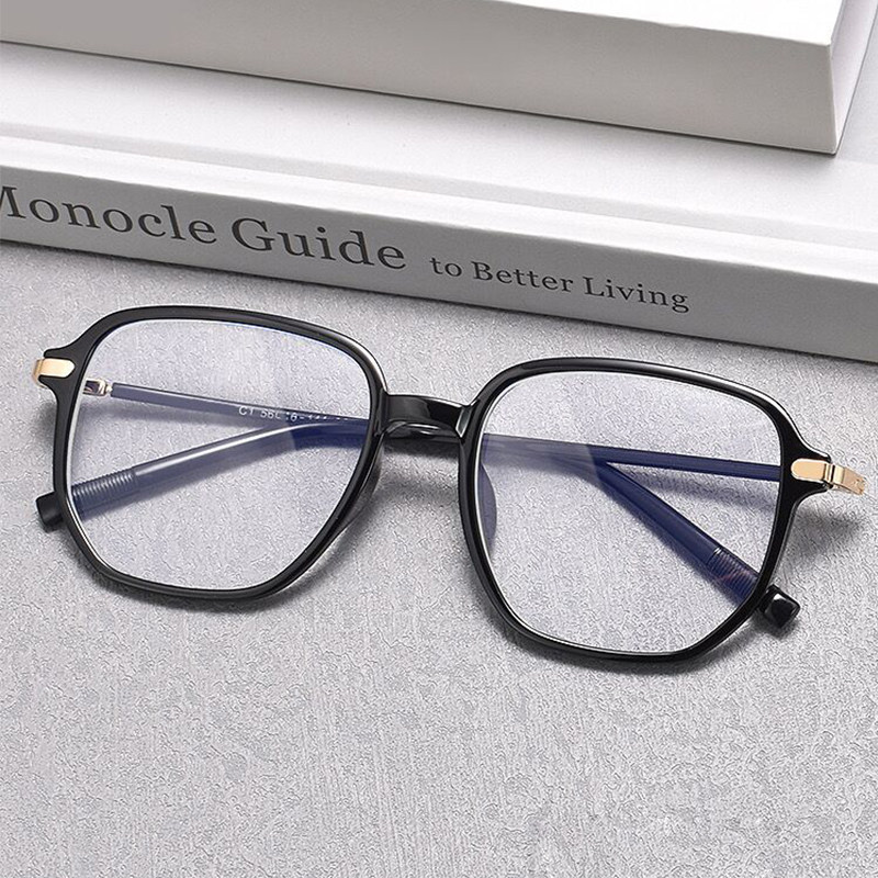 超轻方框眼镜框方圆脸适合的黑框眼镜近视素颜神器大脸显瘦网红款 - 图3