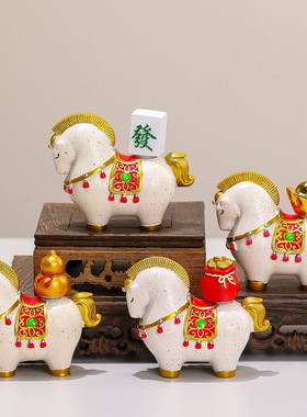 国潮马摆件马上有钱吉祥物送礼