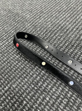 manjusaka 宝石做旧搭扣腰带 gemstone belt 烫银设计个性皮带