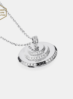 银镶吊坠嘻哈项链INS潮