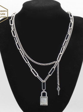 CHOOSE双层项链小众设计感吊坠