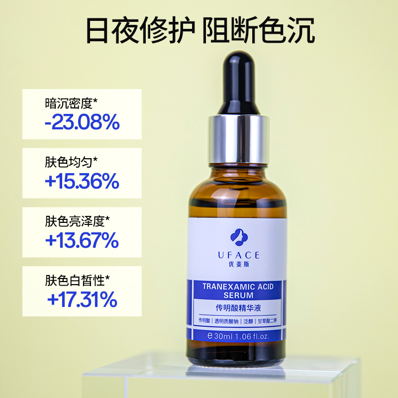 优斐斯传明酸精华液30ml提亮肤色改善色沉斑痘印氨甲环酸修护精华 - 图1