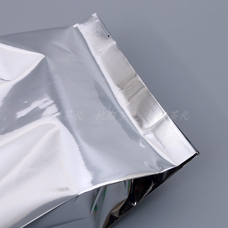无字通用绿茶茶叶罐锡纸铝箔袋50克包装袋一两银色食品袋子100个 - 图0