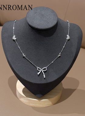 LYNNROMAN蝴蝶结轻奢锁骨链女