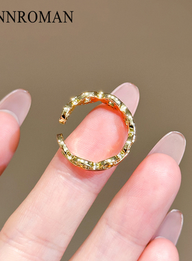 招财红绳铜钱复古戒指