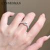 Love bow ring brushed open ring