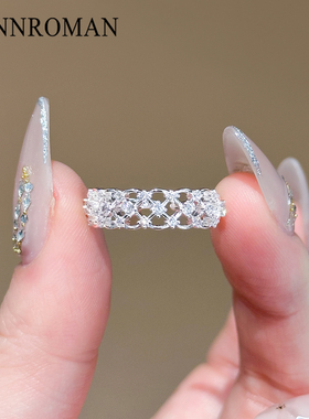 银色满天星戒指轻奢高级感开口