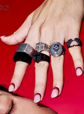 黑骨哥特暗黑万刹指环