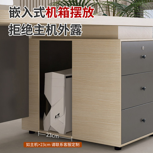 老板办公桌简约现代单人电脑桌主管经理财务桌双人面对面桌椅组合 - 图1