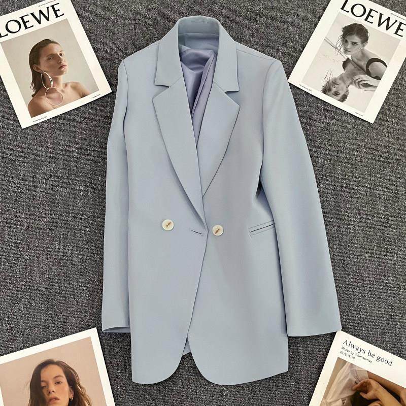 LILY MOST蓝色西装外套女新款设计感气质小众时尚潮流西服,淘宝优惠券,粉丝福利购,淘宝优惠卷
