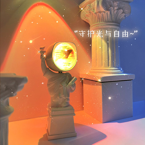 网红宇航员LED夕阳日落灯拍照氛围灯情调电竞卧室落日生日礼物ins - 图3