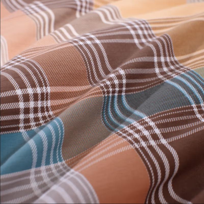 富安娜家纺加厚纯棉双面磨毛四件套床单被套ins风学生宿舍三件套 - 图0