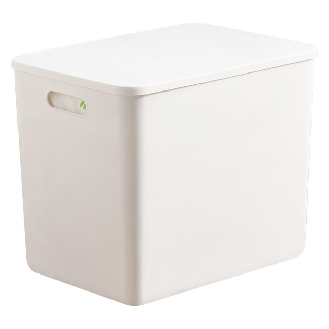 Thickened storage box debris storage basket kitchen cabinet plastic finishing box rectangular white storage basket desk frame