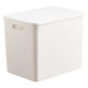 Thickened storage box debris storage basket kitchen cabinet plastic finishing box rectangular white storage basket desk frame
