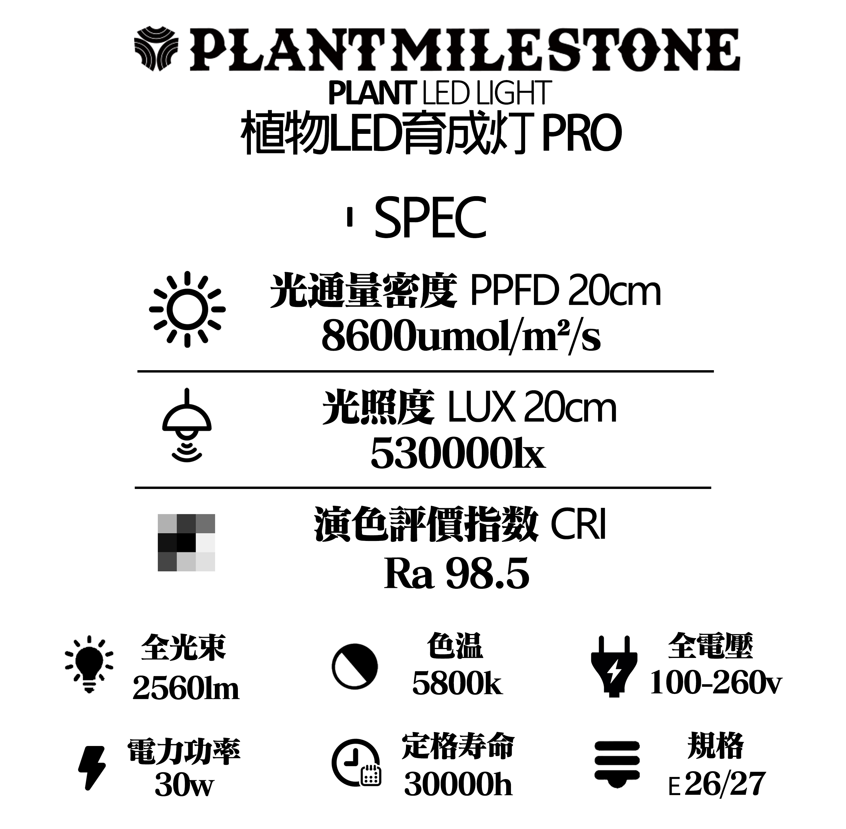 全光谱植物生长补光灯仿太阳光照上色防徒块根多肉热植绿植LED灯