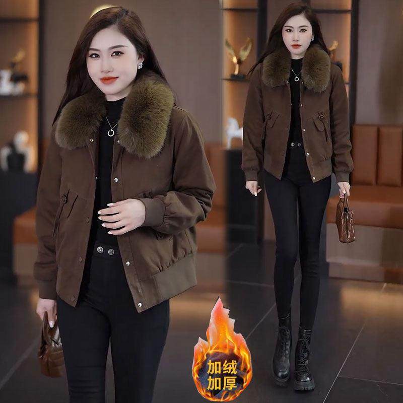 香港代购加绒加厚短外套女冬季新款时髦洋气质短款保暖夹克上衣潮,淘宝优惠券,粉丝福利购,淘宝优惠卷