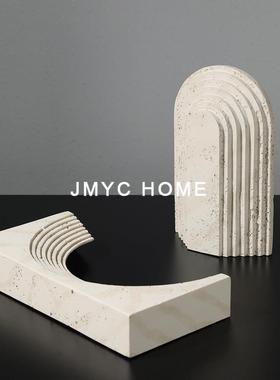 侘寂风创意书档书靠艺术摆件家居客厅电视柜样板间书房桌面装饰品