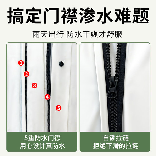 雨衣成人外穿户外登山轻量化徒步防水电动车长款全身防暴雨风衣式 - 图1