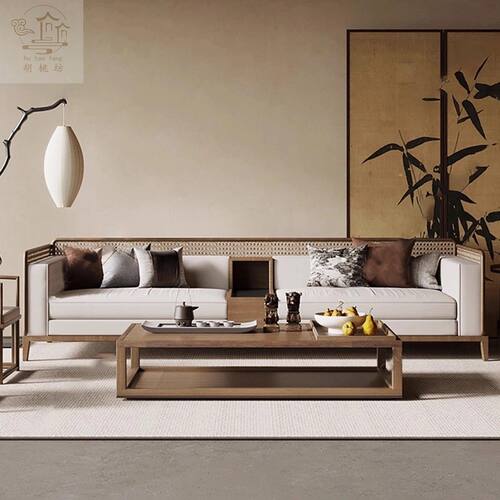 新中式宋式美学沙发组合现代简约禅意别墅酒店会所样板房家具定制 - 图2