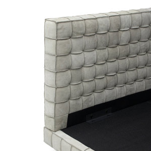 优梵艺术·布拉格Prague磨砂皮床现代简约主卧网红方块双人床B512