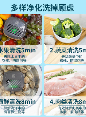 美膳雅无线双仓全自动果蔬清洗机