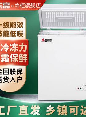 志高冷柜小型家用商用大容量冷冻冷藏两用单门卧式冰柜宿舍小冰箱