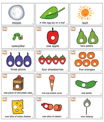好饿的毛毛虫HungryCaterpillar绘本卡片玩幼儿启蒙教具廖彩杏荐 - 图1