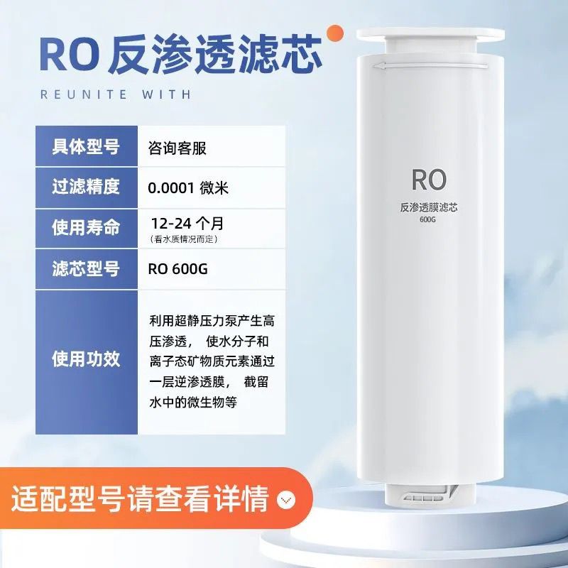 适配苏宁极物小Biu净水器滤芯RO500-W1反渗透600G复合滤芯PPC